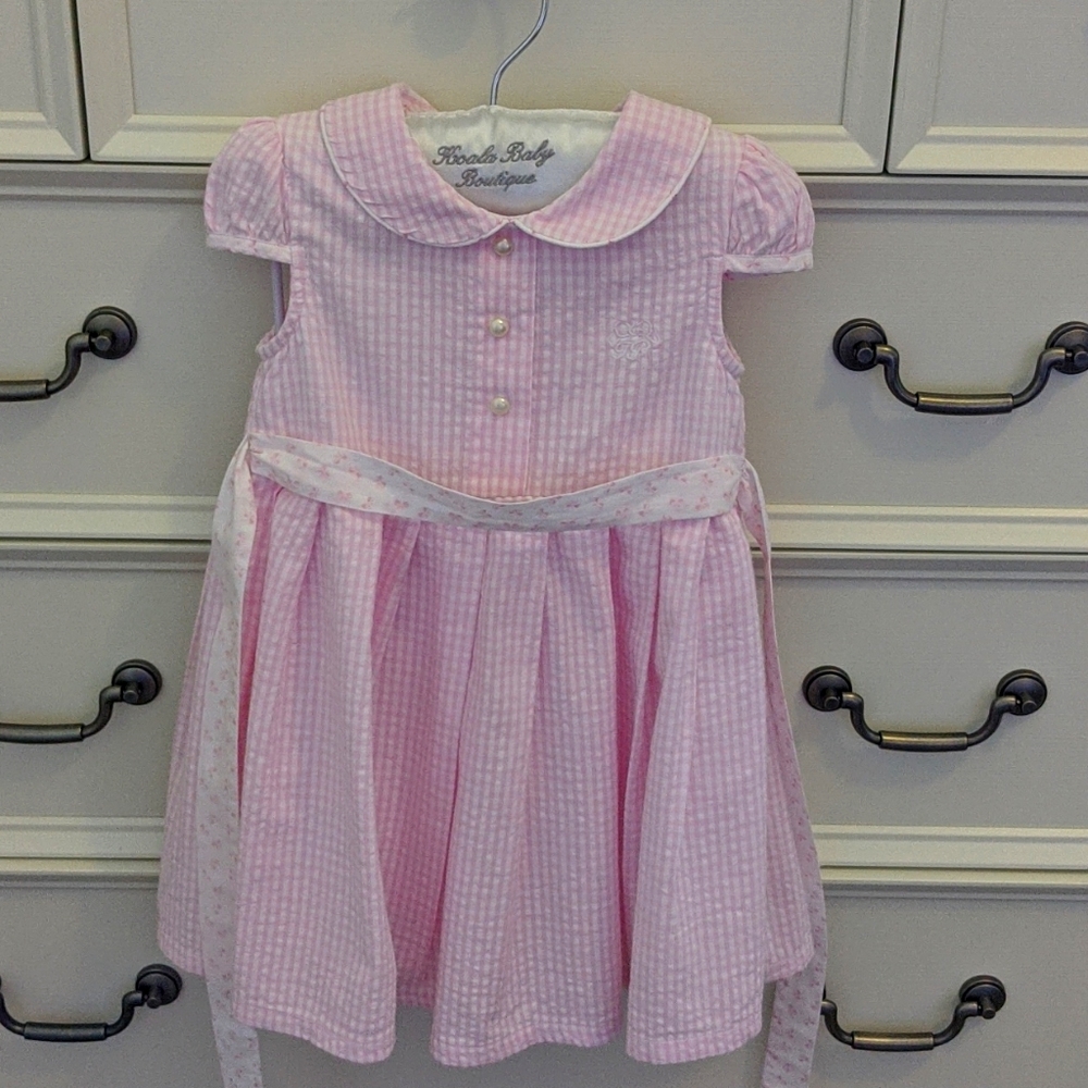 18 months Tutto Piccolo pink gingham girls dress